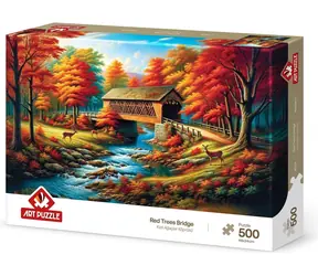 ART PUZZLE Puzzle Most otoczony drzewami / 500 elementów / 48 × 34 cm