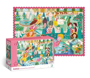 Puzzle DODO Księżniczki na Promenadzie / 100 elementów / 65 x 45 cm