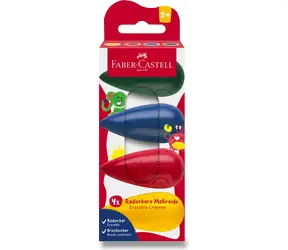 Kredki woskowe Faber-Castell Palm / Kredki woskowe / 4 szt. / ergonomiczny uchwyt