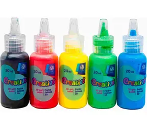 Farby żelowe do naklejek ASTRA CREATIVO 5x20 ml / 5 kolorów / Szkło, plastik, porcelana