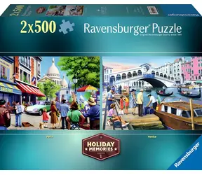 Puzzle Ravensburger Wspomnienia z wakacji nr 1: Wspomnienia z wakacji / 2 x 500 elementów
