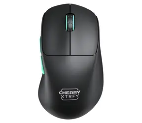 Cherry Xtrfy M64 Wireless czarno-turkusowa / Bezprzewodowa mysz gamingowa / optyczna / 26000 DPI / 2,4 GHz / 53 g