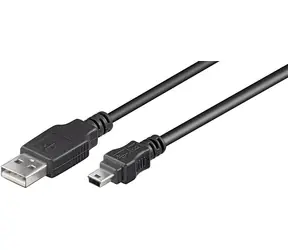 Kabel MicroConnect USB-A - miniUSB 10 m czarny / Kabel / 480 Mbit/s