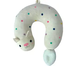 SPARKYS Zagłówek Kot / Zagłówek / 31 x 31 x 6 cm / motyw dziecięcy / uniwersalna poduszka podróżna