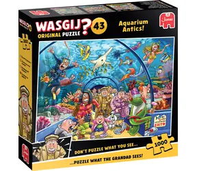 Puzzle JUMBO WASGIJ Original 43: Zabawa w akwarium! / 1000 elementów / od 15 lat