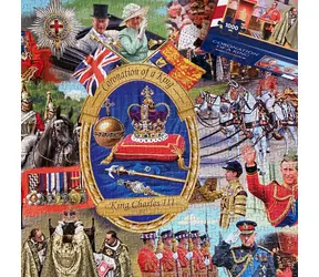 Puzzle GIBSONS Koronacja Króla / 1000 elementów / 68 × 49 cm