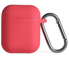 Beline Silicone AirPods 1/2 czerwone / etui na słuchawki / silikon / karabińczyk