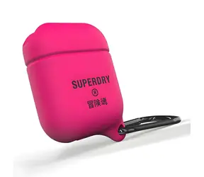 Etui SuperDry AirPods 1/2 różowe / Etui na słuchawki / AirPods 1, 2 / Wodoodporne