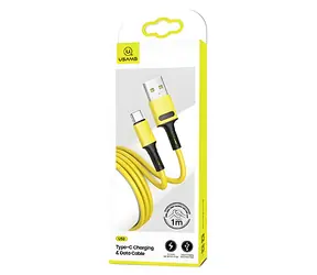 USAMS SJ436 U52 żółty / Kabel / USB typu C / Szybkie ładowanie / 2A / 1 m