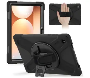 4smarts Rugged Case Grip do Samsung Galaxy Tab A11 czarne / Etui / z paskiem na rękę