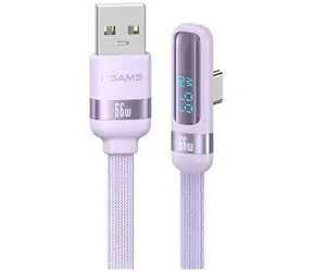 USAMS US-SJ651 fioletowy / Kabel / USB-A/USB-C / PD 66W / 1,2 m