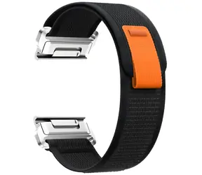 Pasek Beline Wild Path Loop czarno-pomarańczowy / Pasek do Garmin tactix 7 Pro Ballistics Edition / Nylon / 26 mm