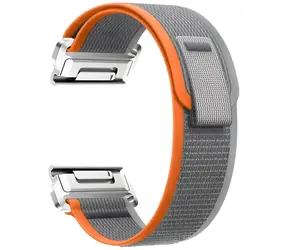 Pasek Beline Wild Patch Loop szaro-pomarańczowy / Pasek do Garmin / 22 mm / Nylon