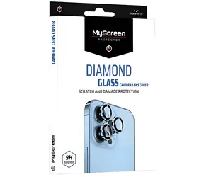 Szkło MyScreen Diamond Glass do Apple iPhone 15 Pro/ 15 Pro Max, czarne / Szkło ochronne na aparat / Twardość 9H