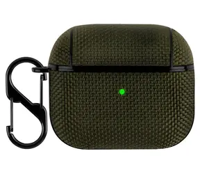 Etui Beline Shell Cover do AirPods 3 oliwkowe / Etui na słuchawki / TPU / Z karabińczykiem