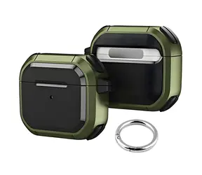 Beline AirPods SOLID Cover zielony / Etui na słuchawki / TPU-PC / AirPods Pro / Z karabińczykiem