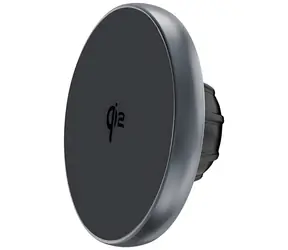 Uchwyt do monitora 4smarts Qi2 szary / Magnetyczny uchwyt do monitora / Ładowanie bezprzewodowe Qi2 15 W / MagSafe / Obrót o 360°
