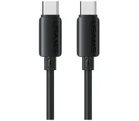 USAMS U98 czarny / Kabel danych / USB-C - USB-C / 60 W / 3 A / 1 m