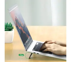 USAMS ZJ054 czarny / Uchwyt na laptopa i tablet / 2 szt. / składany / klej nano