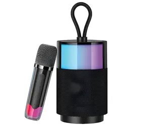 USAMS YX013 YIN / Głośnik z mikrofonem bezprzewodowym / Bluetooth 5.3 / Karaoke / Podświetlenie LED