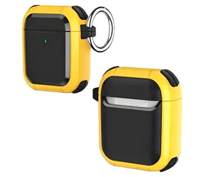 Beline AirPods SOLID Cover żółty / Etui na słuchawki / AirPods 1/2 / TPU-PC / z karabińczykiem