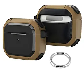Beline AirPods SOLID Cover brązowy / Etui na słuchawki / TPU-PC / AirPods 3. generacji / Z karabińczykiem