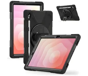 4smarts Rugged Case Grip czarne / Etui / Samsung Galaxy Tab S11 / wytrzymałe / stojak