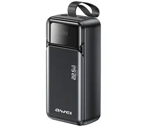 Awei PA-105 czarny / Powerbank / 40000mAh / PD 22.5W / 3x USB-C