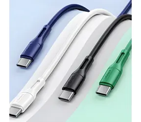USAMS U68 (US-SJ501) niebieski / Kabel do ładowania i transmisji danych / USB-C / 2A / 1 m
