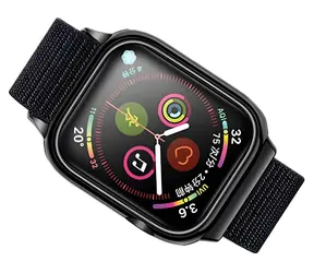 USAMS US-ZB073 czarny / Pasek / Nylon / Do zegarka Apple Watch 4/5/6/7/SE/SE3 40/41 mm