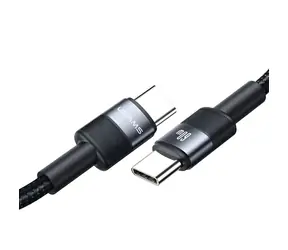 USAMS SJ724 szary / Kabel danych / USB-C - USB-C / 60 W / 1,2 m