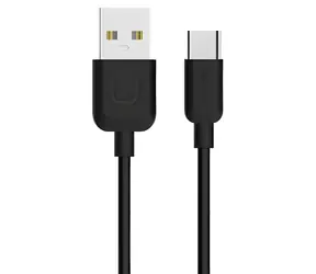 USAMS SJ099 U Turn czarny / Kabel danych / USB-C / 2A / 1 m