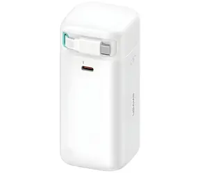 Powerbank USAMS XMF Series zwijany kabel USB-C biały / Power Bank / 18000 mAh / PD 45 W / 2x USB-C