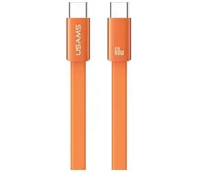 Kabel USAMS U96 USB-C - USB-C pomarańczowy / Kabel danych / 60 W / 1,2 m