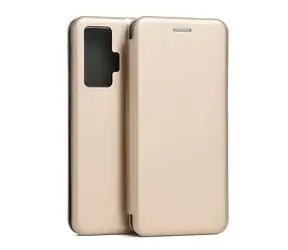 Beline Book Magnetic Gold / Etui / Vivo X51 / Z miejscem na kartę / Stojak