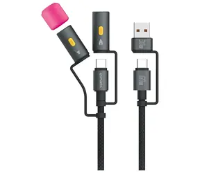 4smarts Explorer 4w1 czarny / kabel USB-C / 60 W / 480 Mb/s / 1 m