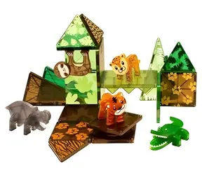 MAGNA-TILES Magnetyczny zestaw konstrukcyjny Dżungla / 25 elementów