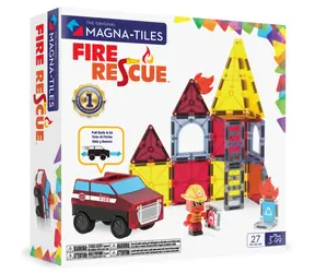 Zestaw konstrukcyjny Magnetyczny Straż Pożarna MAGNA-TILES / 27 elementów / od 3 lat