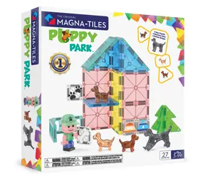 MAGNA-TILES Magnetyczny zestaw konstrukcyjny Park dla szczeniąt / 27 elementów / od 3 lat