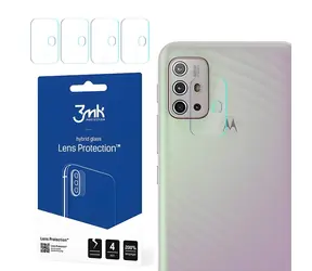 Szkło ochronne na obiektyw 3mk Motorola Moto G10 / Szkło ochronne na aparat / Hybrydowe / 4 szt.