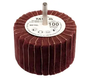 Tarcza ścierna listkowa YATO 80x50 / Tarcza szlifierska / Granulacja 100 / Średnica trzpienia 6 mm
