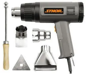 Pistolet na gorące powietrze STHOR 1000/1500W / Pistolet na gorące powietrze / 230V / 375/495°C / + akcesoria