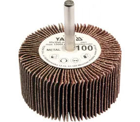 Tarcza listkowa YATO promieniowa 60x30 mm / Ziarnistość P-100 / Trzpień 6 mm