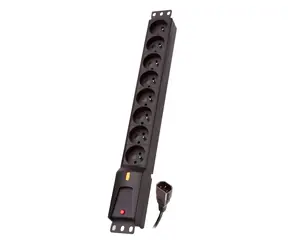 LZRM 810 BW PDU / Listwa zasilająca do szafy rack / IEC 320 / 10 A / kabel 1,5 m / włącznik/wyłącznik