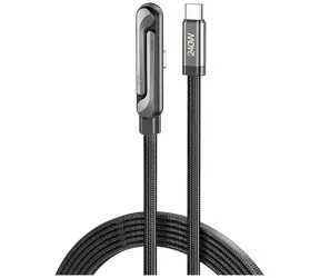 AWEI CM-12C czarny / Kabel z podstawką / USB-C - USB-C
