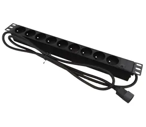 Panel rozdzielczy 19" 9x CEE 7/5 C20 / Panel rozdzielczy / 9x gniazdo CEE 7/5 / złącze C20