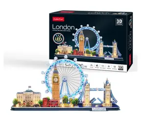 CubicFun Puzzle 3D City Line London LED / Puzzle 3D / Oświetlenie LED