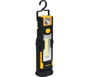 Lampa warsztatowa Vorel 3W COB LED 220lm / Latarka / Obrotowa 360° / Magnetyczna / 3x AAA