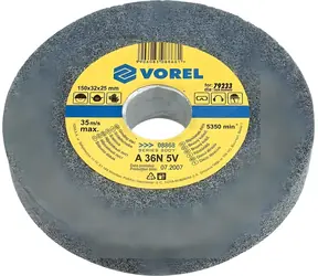 Vorel Tarcza ścierna 150x12,7x17 mm / Tarcza ścierna / drobna / do szlifierki stołowej