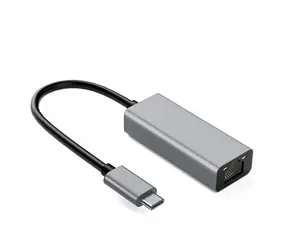 Adapter sieciowy USB-C do RJ45 / Adapter sieciowy / 10/100/1000 Mbit/s / obudowa aluminiowa